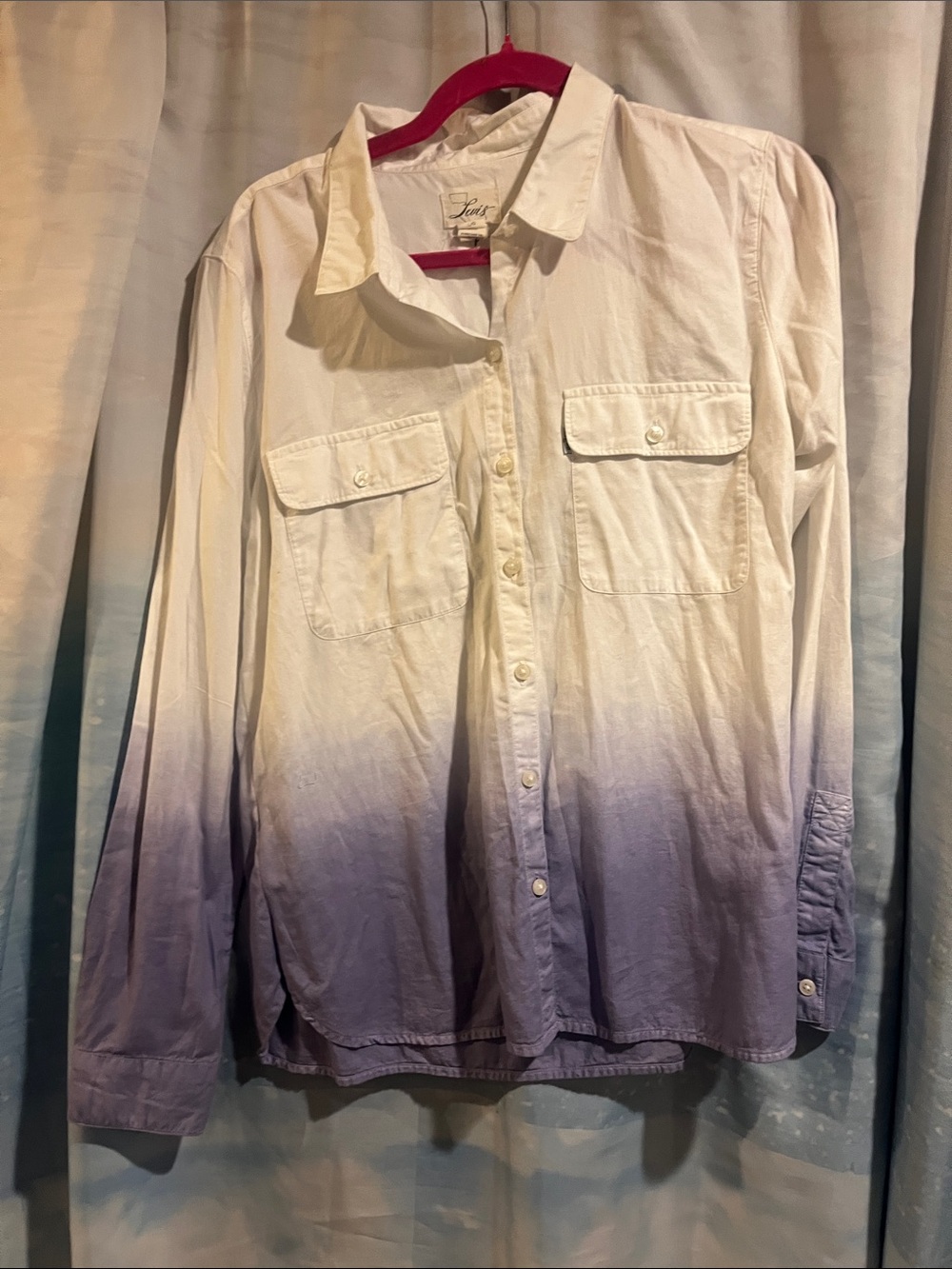 Levi's White to Lavender Ombre Button-Down Shirt